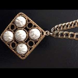 Vintage Italian Faux Mabe Pearl Necklace